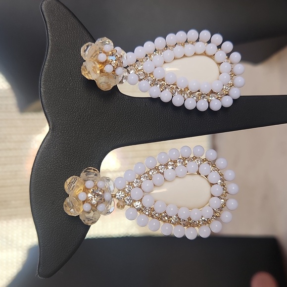 J Crew Flower Teardrop Earrings - Picture 4 of 4